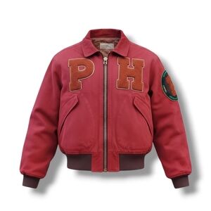 Vintage PINK HOUSE Japan Varsity Bomber Jacket Blouson PH Chenille Letters Sz 12